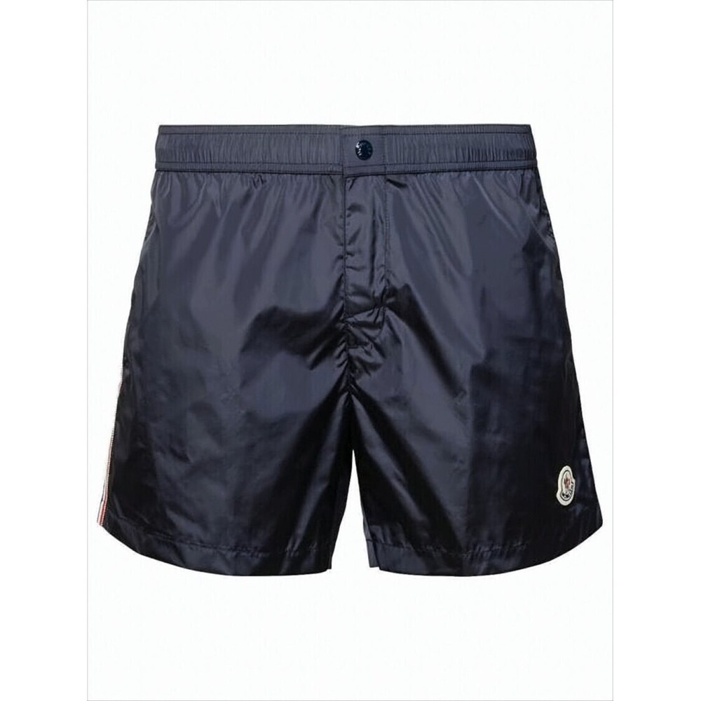 MONCLER Swim Shorts with Distinctive Side Stripe